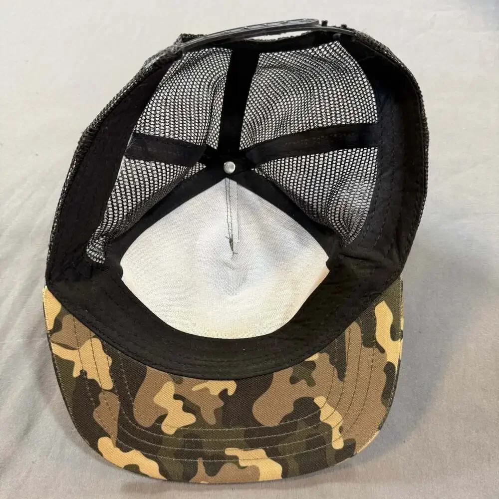 YOUTH Good Vibes Camo Mesh Snapback Trucker Hat Cap Clean
